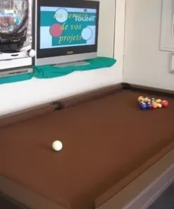 Toulet Leatherlux 8Ft American Pool Table In Leather